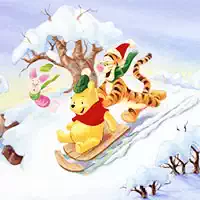 Kerst Winnie Pooh Legpuzzel schermafbeelding van het spel