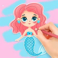 coloring_book_enjoying_mermaid গেমস