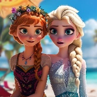 elsa_and_anna_beach_selfie Játékok