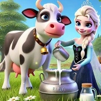 elsa_milking_cow Játékok