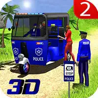 Police Auto Rickshaw Taxi Game