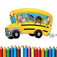 Книжка За Оцветяване На Училищен Автобус