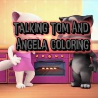 Оцветяване На Говорещия Котарак Том И Анджела