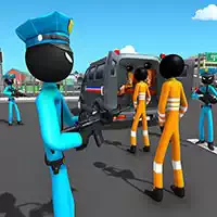 यूएस पुलिस स्टिकमैन क्रिमिनल प्लेन ट्रांसपोर्टर गेम