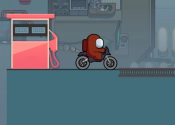 Biciklistička Utrka Among Us snimka zaslona igre