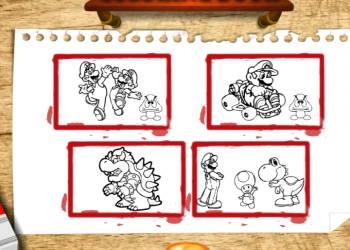 Mario De Regreso A La Escuela Para Colorear captura de pantalla del juego
