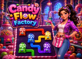 Candy Flow Factory schermafbeelding van het spel