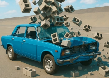 Δοκιμή Πρόσκρουσης Αυτοκινήτου: Εγκαταλελειμμένη Πόλη στιγμιότυπο οθόνης παιχνιδιού