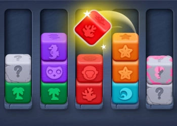 Barevné bloky třídění snímek obrazovky hry