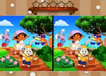 Dora Felices Pascuas Encuentra La Diferencia captura de pantalla del juego