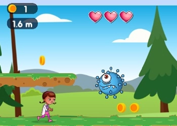 Dottie Doc ซุปเปอร์แอดเวนเจอร์รัน ไวรัสโคโรนา ชู ภาพหน้าจอของเกม