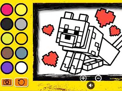 Crianças Fáceis De Colorir Minecraft captura de tela do jogo