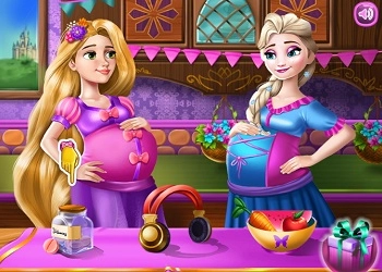 Elsa Y Rapunzel, Mejores Amigas Embarazadas captura de pantalla del juego