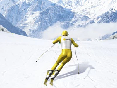 Gp Ski Slalom tangkapan layar permainan