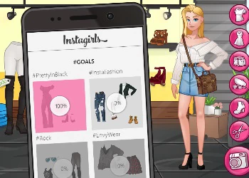 Instagirls Dress Up captură de ecran a jocului