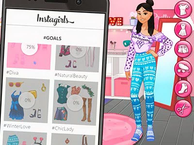 Instagirls Valentines Dress Up schermafbeelding van het spel