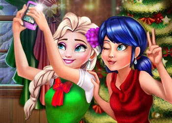 Marienkäfer Und Elsa Weihnachts-Selfie Spiel-Screenshot