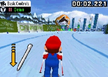 Mario a Sonic na olympijských zimních hrách snímek obrazovky hry