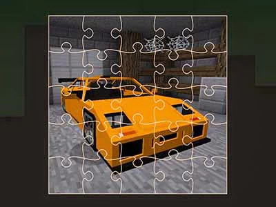 Minecraft Cars Jigsaw game screenshot