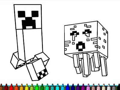 Minecraft Divertido Libro Para Colorear captura de pantalla del juego