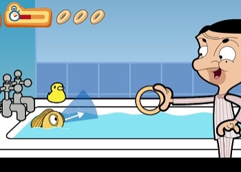 Mr. Bean Spellen: Goudvis Loopy Loopy schermafbeelding van het spel