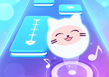 گربه موسیقی! بازی کاشی های پیانو سه بعدی اسکرین شات بازی