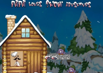 Śnieżny Poszukiwacz Przygód Papa Louie zrzut ekranu gry