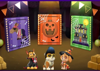 Paw Patrol: Halloween Puzzle Party skærmbillede af spillet
