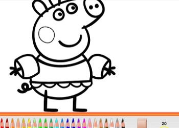 Peppa Pig - Farvelægning skærmbillede af spillet