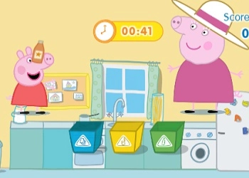 Peppa Pig Sorter Puslespil skærmbillede af spillet