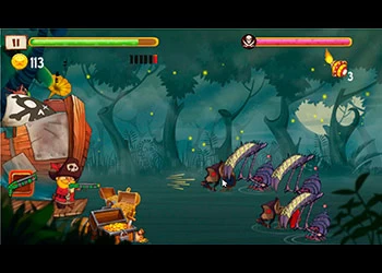 Piraten Versus Zombies schermafbeelding van het spel