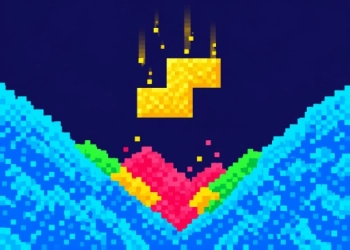 Pixeltris game screenshot