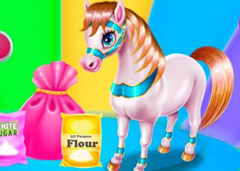 Pony Cooking Rainbow Cake თამაშის სკრინშოტი