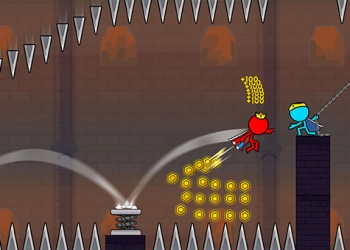 Jogue Stickman vermelho e azul 2, um jogo de Fogo e água