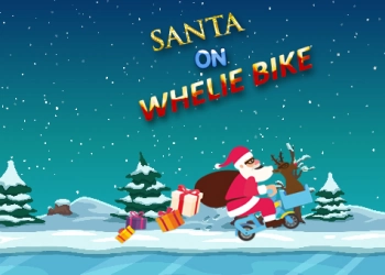 Santa On Wheelie Bike រូបថតអេក្រង់ហ្គេម