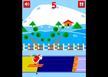 Santa Ski snímek obrazovky hry