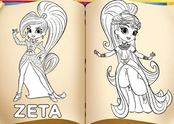 Книжка За Оцветяване Shimmer And Shine екранна снимка на играта