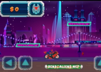 Spiderman Moto Racer schermafbeelding van het spel