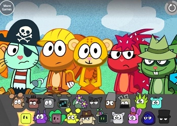 Sprunksterit mutta Happy Tree Friends pelin kuvakaappaus