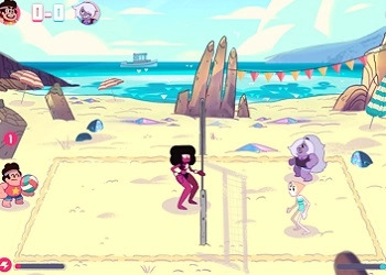 Steven Universe Hry: Volleyball snímek obrazovky hry