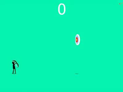 Strichmännchen-Bogenschießen Spiel-Screenshot