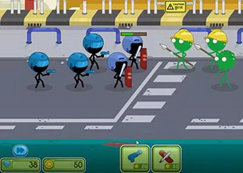 Stickman Contra Zombis captura de pantalla del juego