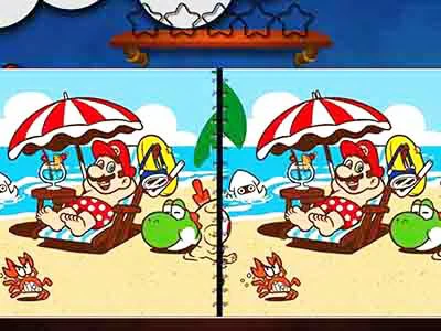 Différences Super Mario capture d'écran du jeu
